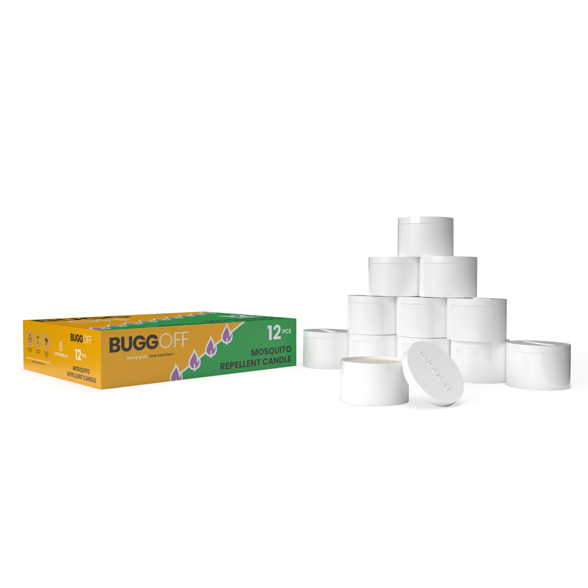 Vela y lata repelente de mosquitos natural y eficaz con citronela (8 oz) 