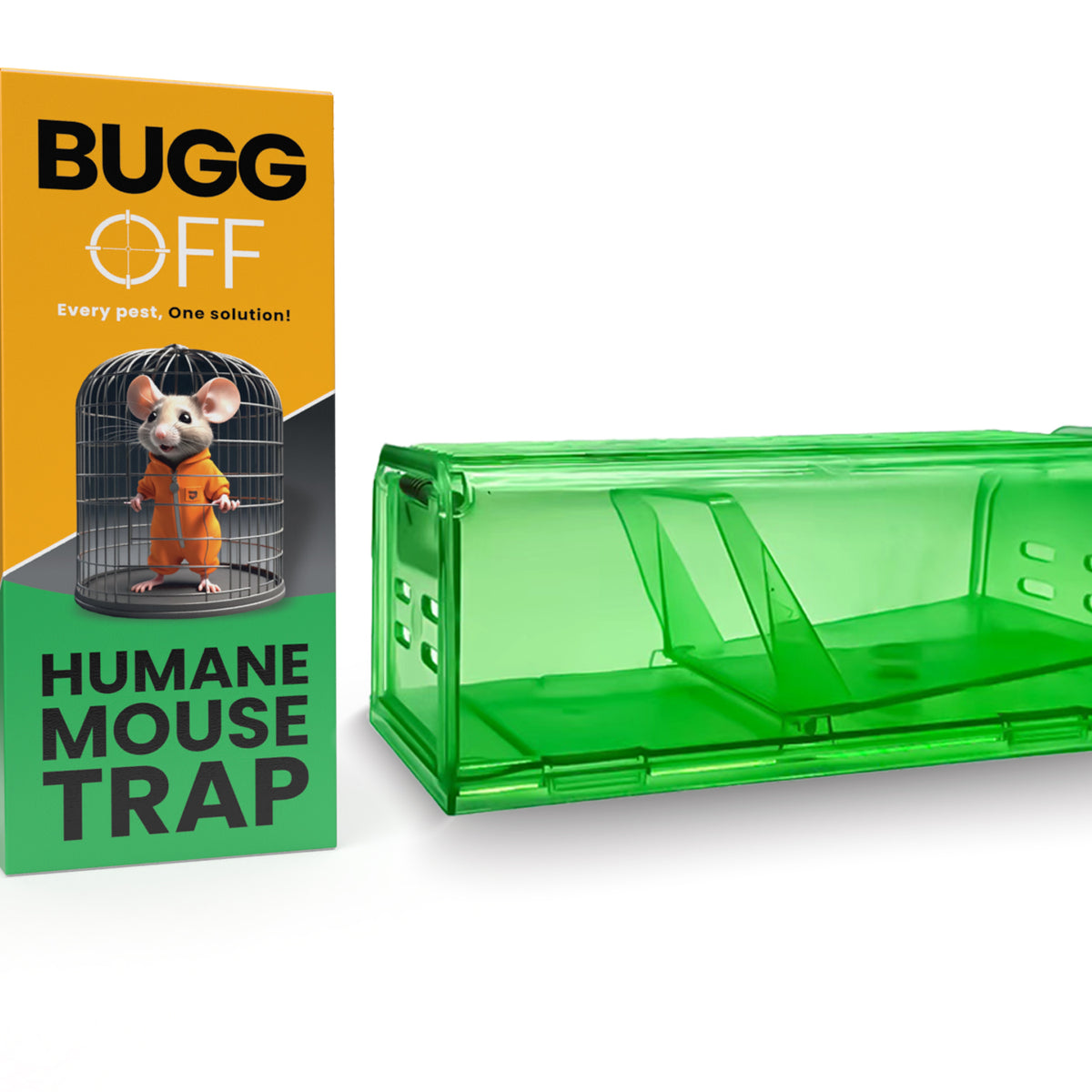 Humane Mouse & Rat Trap, Green Transparent Plastic, Catch and Release ...