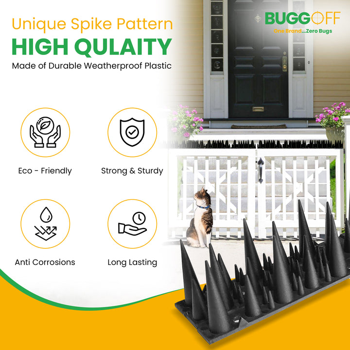 Unique Pattern Plastic Bird & Rodent Deterrent Spikes, Humane & effective!